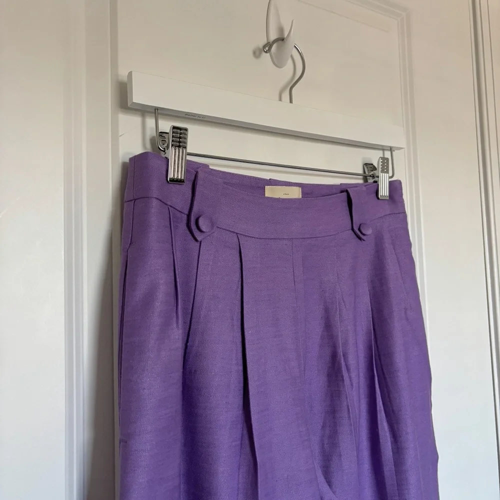 Sezane LouLou Trousers Lavender Linen